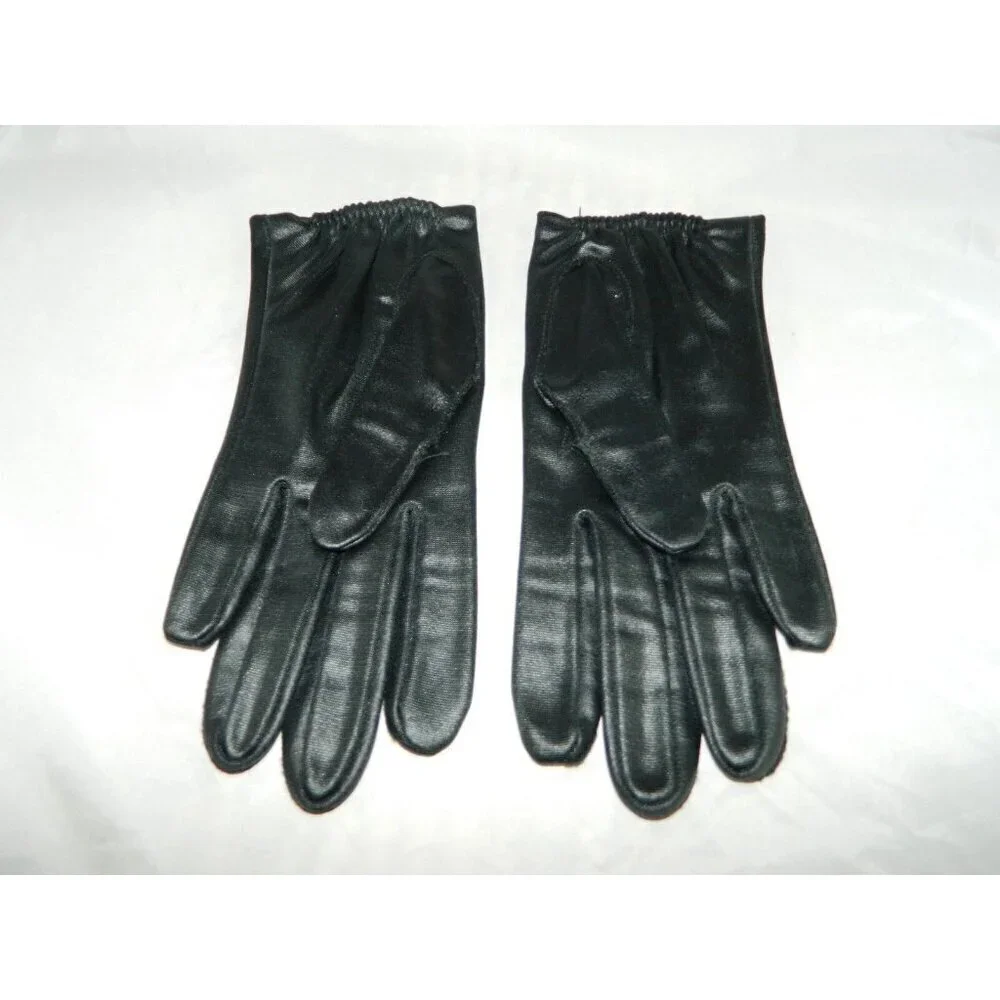 VTG FOWNES 100% Silk Lined Black Tailored Gloves Size 6